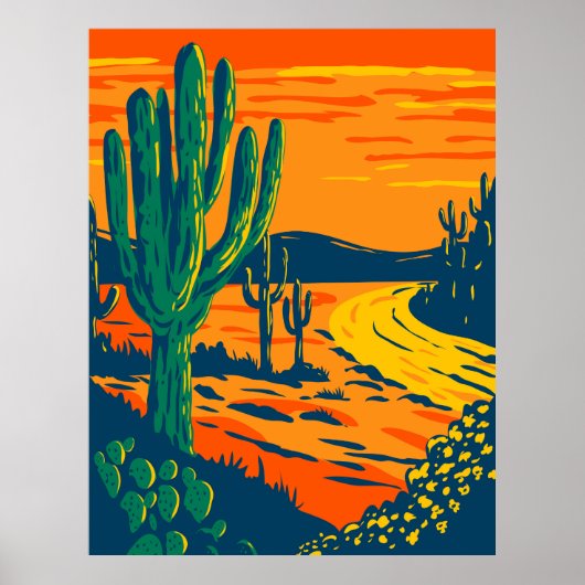 Saguaro-Nationalpark Poster (Vorne)