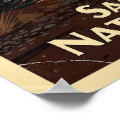 Saguaro-Nationalpark Retro Poster (Ecke)