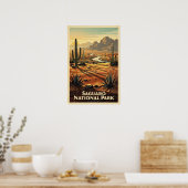 Saguaro-Nationalpark Retro Poster (Küche)