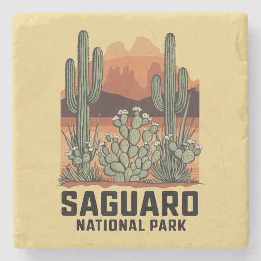 Saguaro-Nationalpark Steinuntersetzer (Vorderseite)