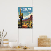 Saguaro Nationalpark Traditionelles Reiseplakat Poster (Küche)