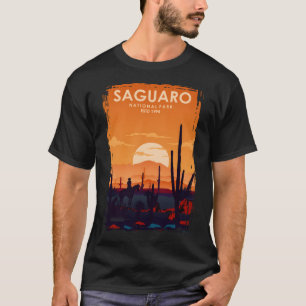 Saguaro-Nationalpark Vintage-Minimal-Reiseplakat T-Shirt