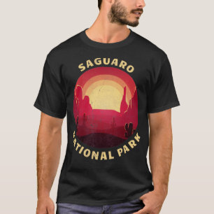 Saguaro Nationalpark Wüste Illustration Vintag T-Shirt