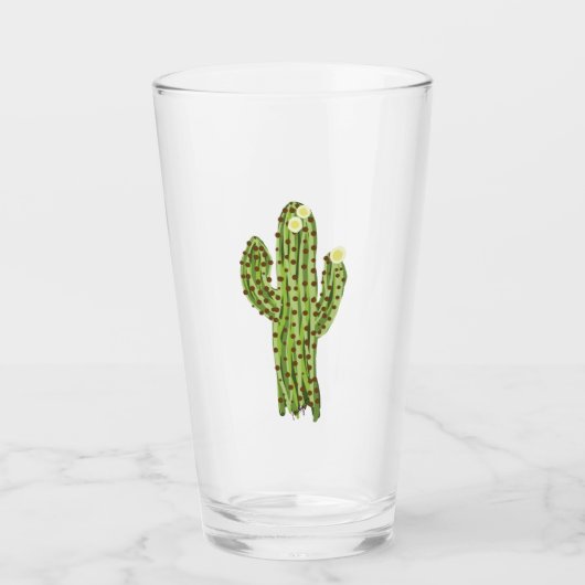 Saguaro-Pint-Glas blühen Glas (Vorderseite)