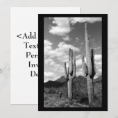 Saguaro Sentinel (AZ Sonoran Desert) Einladung (Vorne/Hinten)