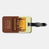 Saguaro Square Nationalpark | Arizona Gepäckanhänger (Rückseite horizontal)