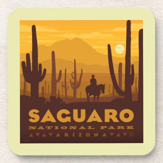 Saguaro Square Nationalpark | Arizona Getränkeuntersetzer (Vorderseite)