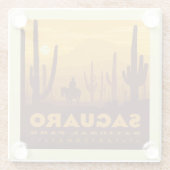Saguaro Square Nationalpark | Arizona Glasuntersetzer (Rückseite)