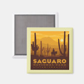 Saguaro Square Nationalpark | Arizona Magnet (Vorderseite/Rückseite)
