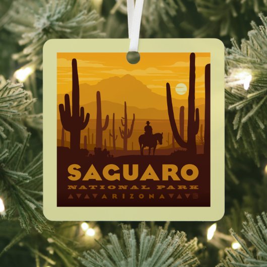 Saguaro Square Nationalpark | Arizona Ornament Aus Metall (InSitu)