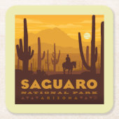 Saguaro Square Nationalpark | Arizona Rechteckiger Pappuntersetzer (Vorderseite)