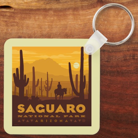 Saguaro Square Nationalpark | Arizona Schlüsselanhänger (Rückseite)
