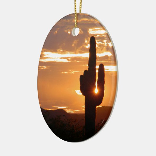 Saguaro-Strahlen Keramikornament (Links)