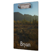 Saguaro Sunrise in Saguaro Nationalpark Klemmbrett (Links)