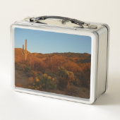 Saguaro Sunset I Arizona Desert Landscape Metall Brotdose (Rückseite)