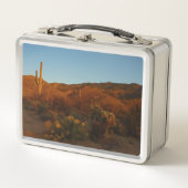 Saguaro Sunset I Arizona Desert Landscape Metall Brotdose (Vorderseite)