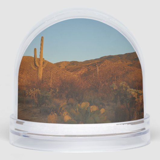 Saguaro Sunset I Arizona Desert Landscape Schneekugeln (Vorderseite)