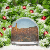 Saguaro Sunset I Arizona Desert Landscape Schneekugeln (Weihnachten)