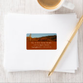 Saguaro Sunset I Arizona Wüste Landschaft Adressaufkleber (Insitu)