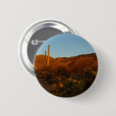 Saguaro Sunset I Arizona Wüste Landschaft Button (Vorne & Hinten)