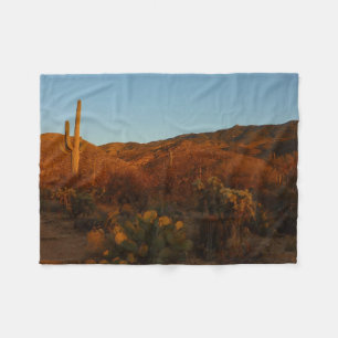 Saguaro Sunset I Arizona Wüste Landschaft Fleecedecke