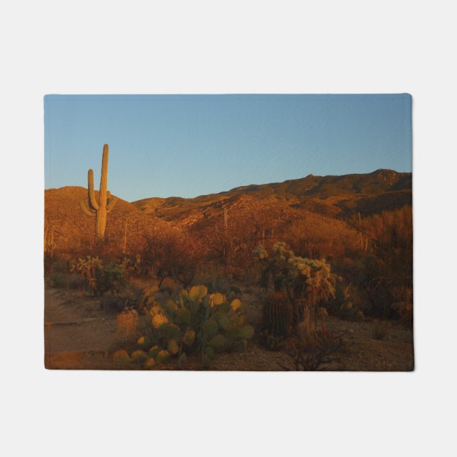 Saguaro Sunset I Arizona Wüste Landschaft Fußmatte (Vorderseite)