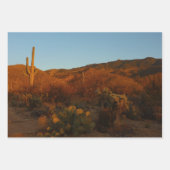 Saguaro Sunset I Arizona Wüste Landschaft Geschenkpapier Set (Vorderseite)
