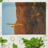 Saguaro Sunset I Arizona Wüste Landschaft Geschirrtuch (Gefaltet)