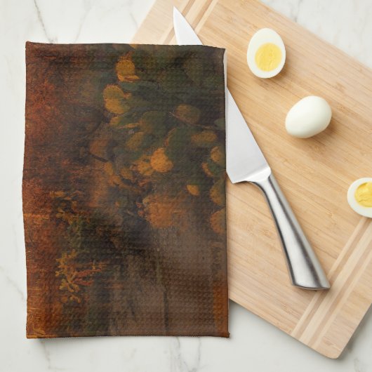 Saguaro Sunset I Arizona Wüste Landschaft Geschirrtuch (Viertel Falte)