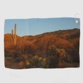 Saguaro Sunset I Arizona Wüste Landschaft Golfhandtuch (Horizontal)
