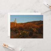 Saguaro Sunset I Arizona Wüste Landschaft Karte (Vorderseite/Rückseite Beispiel)