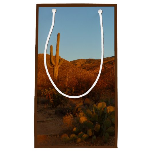 Saguaro Sunset I Arizona Wüste Landschaft Kleine Geschenktüte (Vorderseite)