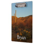 Saguaro Sunset I Arizona Wüste Landschaft Klemmbrett (Links)