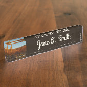 Saguaro Sunset I Arizona Wüste Landschaft Namensplakette (Seite)