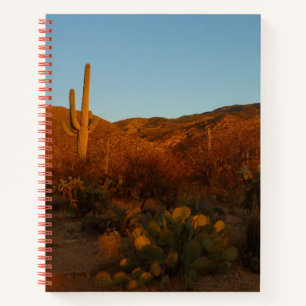 Saguaro Sunset I Arizona Wüste Landschaft Notizblock