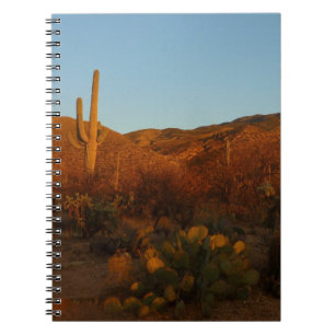 Saguaro Sunset I Arizona Wüste Landschaft Notizblock