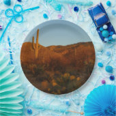 Saguaro Sunset I Arizona Wüste Landschaft Pappteller (Party)