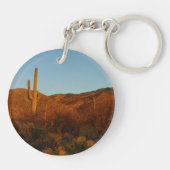 Saguaro Sunset I Arizona Wüste Landschaft Schlüsselanhänger (Rückseite)