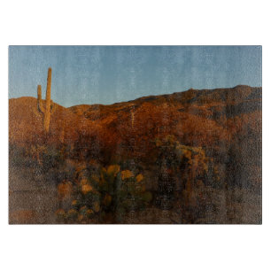 Saguaro Sunset I Arizona Wüste Landschaft Schneidebrett