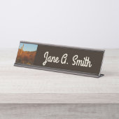 Saguaro Sunset I Arizona Wüste Landschaft Schreibtischnamensplakette (Vorderseite )