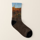 Saguaro Sunset I Arizona Wüste Landschaft Socken (Rechts - Außen)