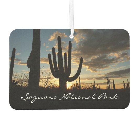 Saguaro Sunset II Arizona Wüste Landschaft Autolufterfrischer (Vorderseite)