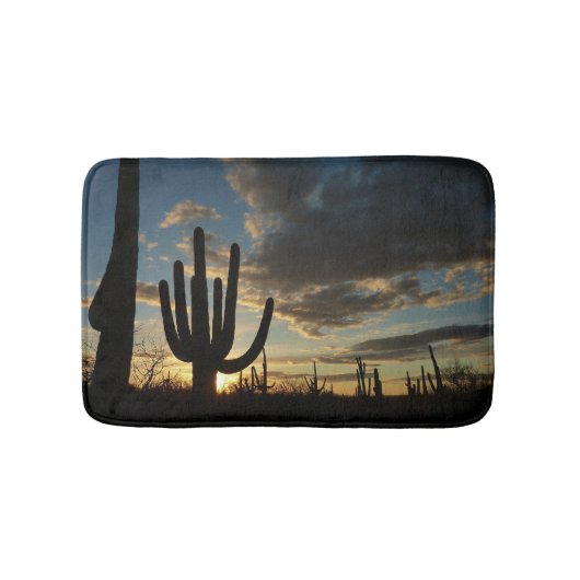 Saguaro Sunset II Arizona Wüste Landschaft Badematte (Vorderseite)