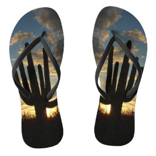 Saguaro Sunset II Arizona Wüste Landschaft Badesandalen