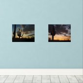 Saguaro Sunset II Arizona Wüste Landschaft Bilderwand Sets (Holzboden)