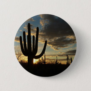 Saguaro Sunset II Arizona Wüste Landschaft Button