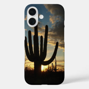 Saguaro Sunset II Arizona Wüste Landschaft iPhone 16 Hülle