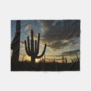 Saguaro Sunset II Arizona Wüste Landschaft Fleecedecke