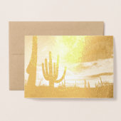 Saguaro Sunset II Arizona Wüste Landschaft Folienkarte (Vorderseite mit Umschlag)