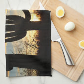 Saguaro Sunset II Arizona Wüste Landschaft Geschirrtuch (Viertel Falte)